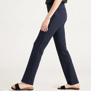 Quince Navy Ultra-Stretch Ponte Straight Leg Pants XL NWT